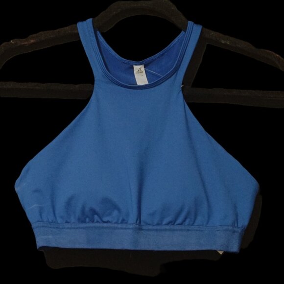 Adidas Royal Blue Racerback Sports Bra with Mesh Back Size Small - Picture 1 of 3
